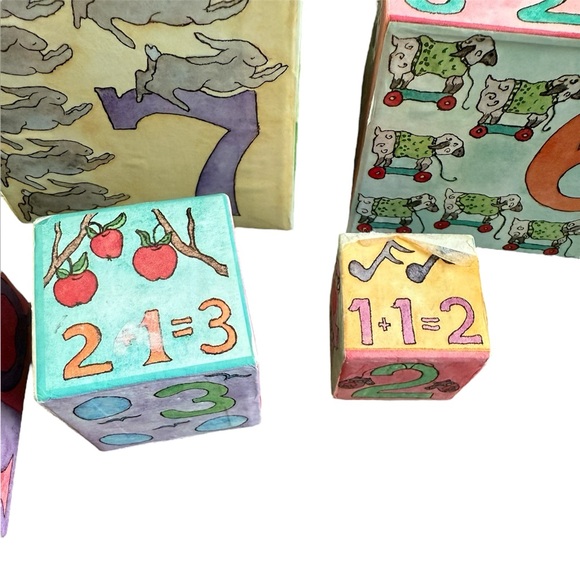 VTG 1987 Lillian Vernon Colorful Number/Alphabet/Math/Animal Nesting Blocks - Picture 10 of 15